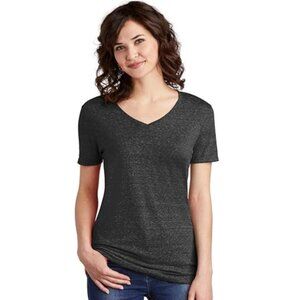 LIVE2LOUNGE Women's Grey Shirt Shot Sleeve V-neck Size M NWT NEW